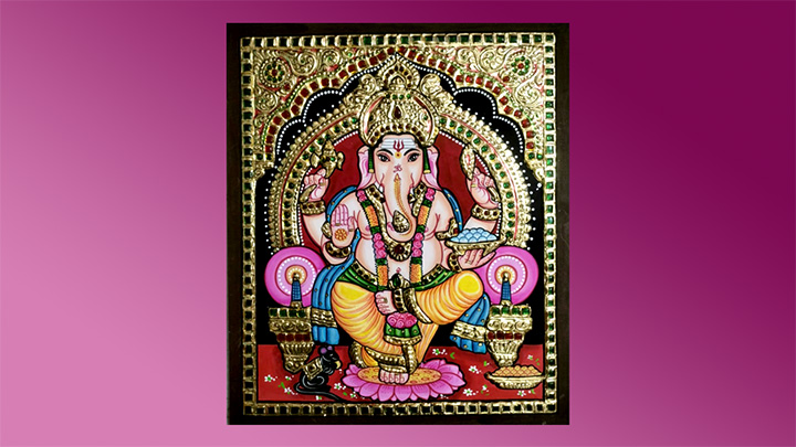 Tanjore Painting of Ganapathy